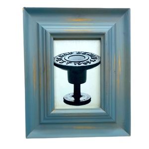 Modern Farmhouse Style Rustic Distressed French Blue Wood Picture Frame